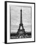 Eiffel Tower, Paris, France - White Frame - Black and White Photography-Philippe Hugonnard-Framed Photographic Print
