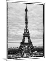 Eiffel Tower, Paris, France - White Frame - Black and White Photography-Philippe Hugonnard-Mounted Photographic Print