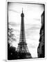 Eiffel Tower, Paris, France - White Frame - Black and White Photography-Philippe Hugonnard-Mounted Photographic Print