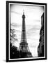 Eiffel Tower, Paris, France - White Frame - Black and White Photography-Philippe Hugonnard-Framed Photographic Print