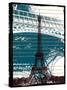 Eiffel Tower Paris in Green-Victoria Hues-Stretched Canvas