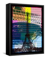 Eiffel Tower Paris-Victoria Hues-Framed Stretched Canvas