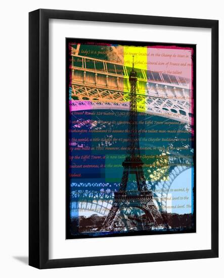 Eiffel Tower Paris-Victoria Hues-Framed Giclee Print