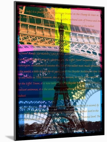 Eiffel Tower Paris-Victoria Hues-Mounted Giclee Print