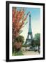 Eiffel Tower, Peach Blossoms-null-Framed Art Print