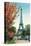 Eiffel Tower, Peach Blossoms-null-Stretched Canvas