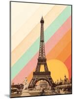 Eiffel Tower Rainbow-Florent Bodart-Mounted Giclee Print
