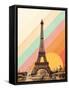 Eiffel Tower Rainbow-Florent Bodart-Framed Stretched Canvas