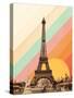 Eiffel Tower Rainbow-Florent Bodart-Stretched Canvas