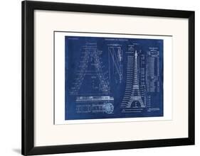 Eiffel Tower Rendering 1-Carole Stevens-Framed Art Print