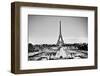 Eiffel Tower Seen from Fountain at Jardins Du Trocadero at a Sunny Summer Day, Paris, France. Black-Michal Bednarek-Framed Photographic Print