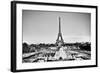 Eiffel Tower Seen from Fountain at Jardins Du Trocadero at a Sunny Summer Day, Paris, France. Black-Michal Bednarek-Framed Photographic Print