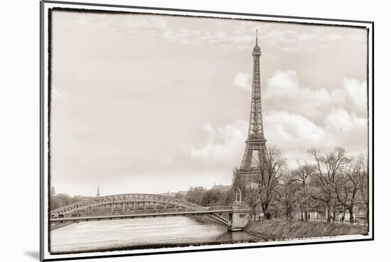 Eiffel Tower, Seine and Pont Rouelle-Cora Niele-Mounted Giclee Print