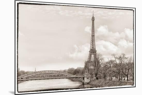 Eiffel Tower, Seine and Pont Rouelle-Cora Niele-Mounted Giclee Print