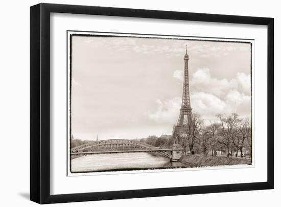Eiffel Tower, Seine and Pont Rouelle-Cora Niele-Framed Premium Giclee Print