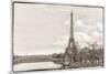 Eiffel Tower, Seine and Pont Rouelle-Cora Niele-Mounted Giclee Print