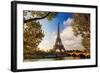 Eiffel Tower & Seine Bridge-null-Framed Art Print