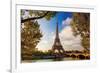 Eiffel Tower & Seine Bridge-null-Framed Art Print