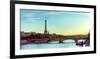 Eiffel Tower Seine River Paris-null-Framed Art Print