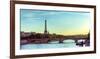 Eiffel Tower Seine River Paris-null-Framed Art Print