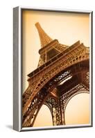 Eiffel Tower Sepia Paris France-null-Framed Art Print