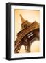 Eiffel Tower Sepia Paris France-null-Framed Art Print