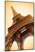 Eiffel Tower Sepia Paris France-null-Mounted Art Print