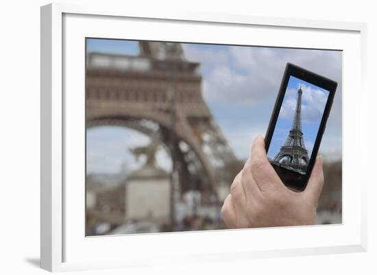 Eiffel Tower Snap Shot-Cora Niele-Framed Giclee Print