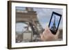 Eiffel Tower Snap Shot-Cora Niele-Framed Giclee Print