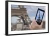 Eiffel Tower Snap Shot-Cora Niele-Framed Giclee Print