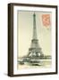 Eiffel Tower Stamped-Alan Paul-Framed Art Print