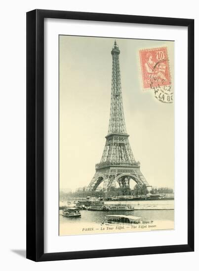 Eiffel Tower Stamped-Alan Paul-Framed Art Print