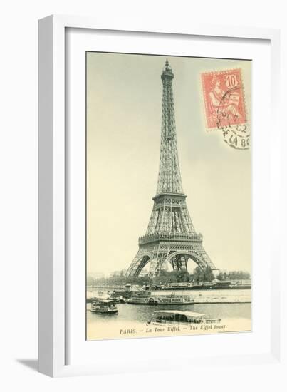 Eiffel Tower Stamped-Alan Paul-Framed Art Print