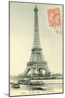 Eiffel Tower Stamped-Alan Paul-Mounted Art Print