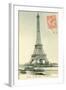 Eiffel Tower Stamped-Alan Paul-Framed Art Print