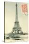 Eiffel Tower Stamped-Alan Paul-Stretched Canvas