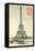 Eiffel Tower Stamped-Alan Paul-Framed Stretched Canvas