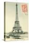 Eiffel Tower Stamped-Alan Paul-Stretched Canvas