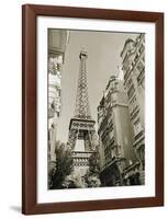 Eiffel Tower Street View #1-Christian Peacock-Framed Art Print