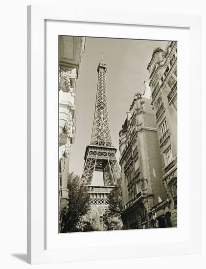 Eiffel Tower Street View #1-Christian Peacock-Framed Art Print