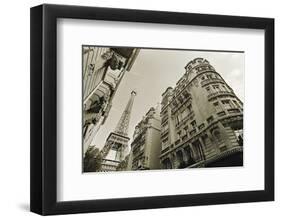 Eiffel Tower Street View #2-Christian Peacock-Framed Art Print