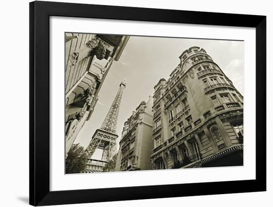 Eiffel Tower Street View #2-Christian Peacock-Framed Art Print