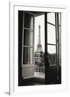 Eiffel Tower through French Doors-Christian Peacock-Framed Art Print