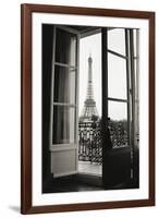 Eiffel Tower through French Doors-Christian Peacock-Framed Art Print