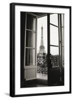 Eiffel Tower through French Doors-Christian Peacock-Framed Art Print