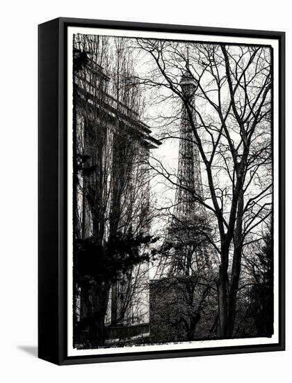 Eiffel Tower View of Winter Trocadero - Paris, France-Philippe Hugonnard-Framed Stretched Canvas