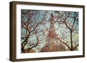 Eiffel Tower Vintage-Cora Niele-Framed Giclee Print