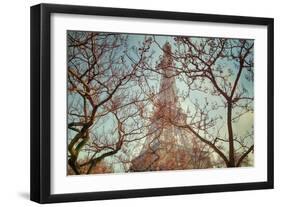 Eiffel Tower Vintage-Cora Niele-Framed Giclee Print