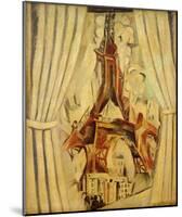 Eiffel Tower with Curtains, 1910-Robert Delaunay-Mounted Giclee Print