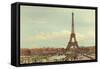 Eiffel Tower with Jardin du Trocade?ro-Cora Niele-Framed Stretched Canvas